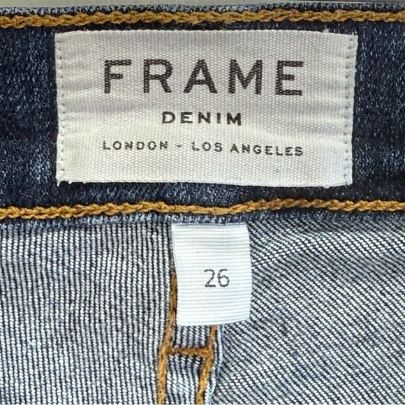 Women’s Frame Lehigh Dark Wash Denim Skinny. Size 26 - Picture 13 of 16